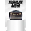 Müzik Kutusu Bluetooth Bağlantılı El Fenerli Nostaljik Tasarım Radyo
