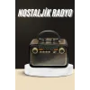 Nostaljik Radyo Bluetooth Bağlantılı Müzik Kutusu Ahşap