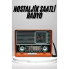 Nostaljik Vintage Radyo Taşınabilir Bluetooth Bağlantılı Hoparlör Radyo