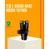 Oto Bardak Tutucu 360° Döner Çift Bölmeli Karbon Fiber Tasarım