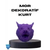 Özel Seri Mor Kurt Duvar Süsü Hediyelik Dekoratif Asılabilir Heykel
