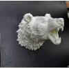 Özel Tasarım Beyaz Ayı Duvar Aksesuarı 3D Dekoratif Heykel 25x19 cm