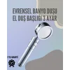 Paslanmaz Çelik Çok Fonksiyonlu El Duş Başlığı – 3 Modlu Püskürtme Seçeneği
