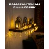 Pilli Altın Fenerli Ramazan Işıkları Dekoratif LED Zincir
