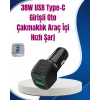 Power Delivery Destekli 38W Araç Tipi Hızlı Şarj Cihazı