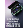 Powerbank Özellikli Kablosuz Bluetooth Kulaklık RGB Işıklı