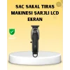 Profesyonel Tıraş Makinesi LCD Ekranlı Turbo Mod ve Güçlü Motor