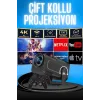 Projektör Siyah Android Taşınabilir Sinema Projeksiyon Wifi Destekli En Güncel Sürüm Akıllı