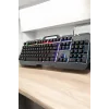 Q Klavye RGB Işıklı Klavye Ve Mouse Seti Kablolu Mouse Hediyeliş