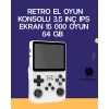 R36S Retro El Konsolu 64 GB – 15.000 Oyun, Geniş Platform Desteği, 3.5” IPS Ekran