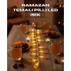 Ramazan Işıkları Pilli Altın Fener Tasarımlı Dekoratif LED Aydınlatma