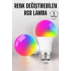 Renk Değiştirebilen RGB Işıklı Led Ampul A+Enerji 15 Watt Led Işık