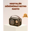 Retro Bluetooth Radyo – Nostaljik Tasarım, TF Kart ve USB Destekli