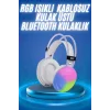 RGB Işıklı Yüksek Ses Kaliteli Kablosuz Kulak Üstü Bluetooth Kulaklık