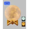 RGB Modlu 16 Renkli Ay Gece Lambası 3D Baskı ve Uzaktan Kumanda Özellikli