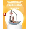 Romantik Çift Figürlü Gece Lambası Sandal Model Sevgiliye Özel Hediye