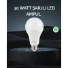 Şarjlı LED Ampul 30 Watt Soğuk Beyaz