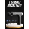 Şarjlı Masaj Tabancası 4 Başlıklı Mini Masaj Tabancası ve Masaj Aleti