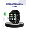 Sesli Arama Özellikli SIM Kartlı Siyah Akıllı Saat