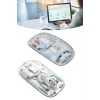 Sessiz Tıklama Çift Modlu Bluetooth Ve Alıcı Şeffaf Mouse Fare