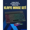 Şık ve Sessiz Tasarımlı Işıklı Klavye Mouse Seti – Şarjlı, Wireless