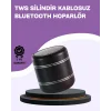Silindir Tasarım Mini Bluetooth Hoparlör 10m Çekim Güçlü Bas ve Mikrofonlu