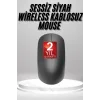 Siyah Kablosuz Mouse Wireless Mouse Minimal Tasarım