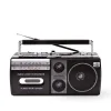 Siyah Kaset Çalar - Bluetooth USB TF AUX FM Özellikli