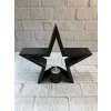 Siyah Yıldız Şeklinde Mumluk Loş Işık Dekor Aksesuarı
