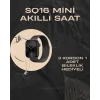 SQ-16 Mini Series 10 Akıllı Saat | Şık ve Hafif Tasarım, 3 Kordon Seçeneği