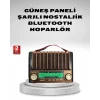 Taşınabilir Hoparlör Güneş Panelli Bluetooth USB SD FM AM SW Radyo