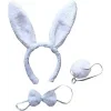 Tavşan Kostüm Seti Taç Papyon Kuyruk Beyaz Renk
