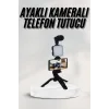 Telefon Tutucu Led Işıklı Kumandalı Mikrofon Telefon Vlog Video Kayıt