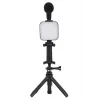 Telefon Tutucu Mini Mikrofonlu Tripod Vlog Çekim Video