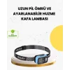 Üç Renkli LED Kafa Feneri 53 Mod Güç Göstergeli Type C Şarjlı