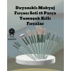 umuşak Kıllı Estetik Tasarımlı 13lü Makyaj Fırçası Seti Günlük ve Profesyonel Kullanım