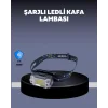 USB Şarjlı Mini LED KAFA Feneri 50m Odak 150m Geniş Aydınlatm
