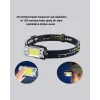 USB Şarjlı Mini LED KAFA Feneri 50m Odak 150m Geniş Aydınlatm