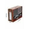 Vintage Nostaljik Radyo AUX USB SD Kart Girişli Şarjlı Bluetooth Bağlantılı