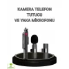Vlog ve Canlı Yayın İçin Çift Yaka Mikrofonu ve Tripodlu Selfie Çubuğu Seti