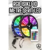 Yeni Nesil RGB Işıklı 10Metre Şerit Led Kumandalı Şarj Edilebilir
