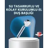 Yüksek Basınçlı 3 Fonksiyonlu Duş Başlığı