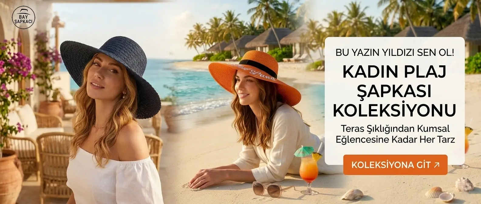 plaj şapkası
