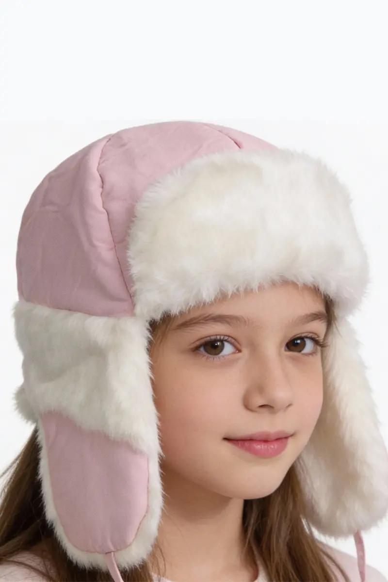 Kız Çocuk Pilot Pembe Şapka 6225