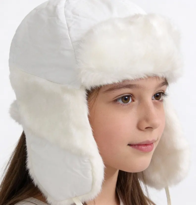 Kız Çocuk Pilot Beyaz Şapka 6225