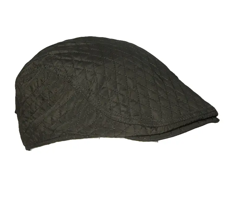 Erkek Haki Kapitone Desenli Kasket Şapka - Kışlık Flat Cap8176