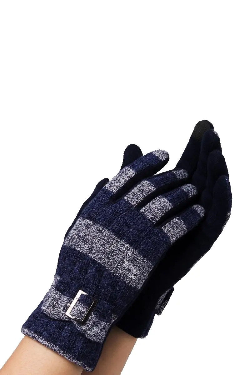 Şık Tokalı pamuk Dokulu Kadın Eldiven 6295