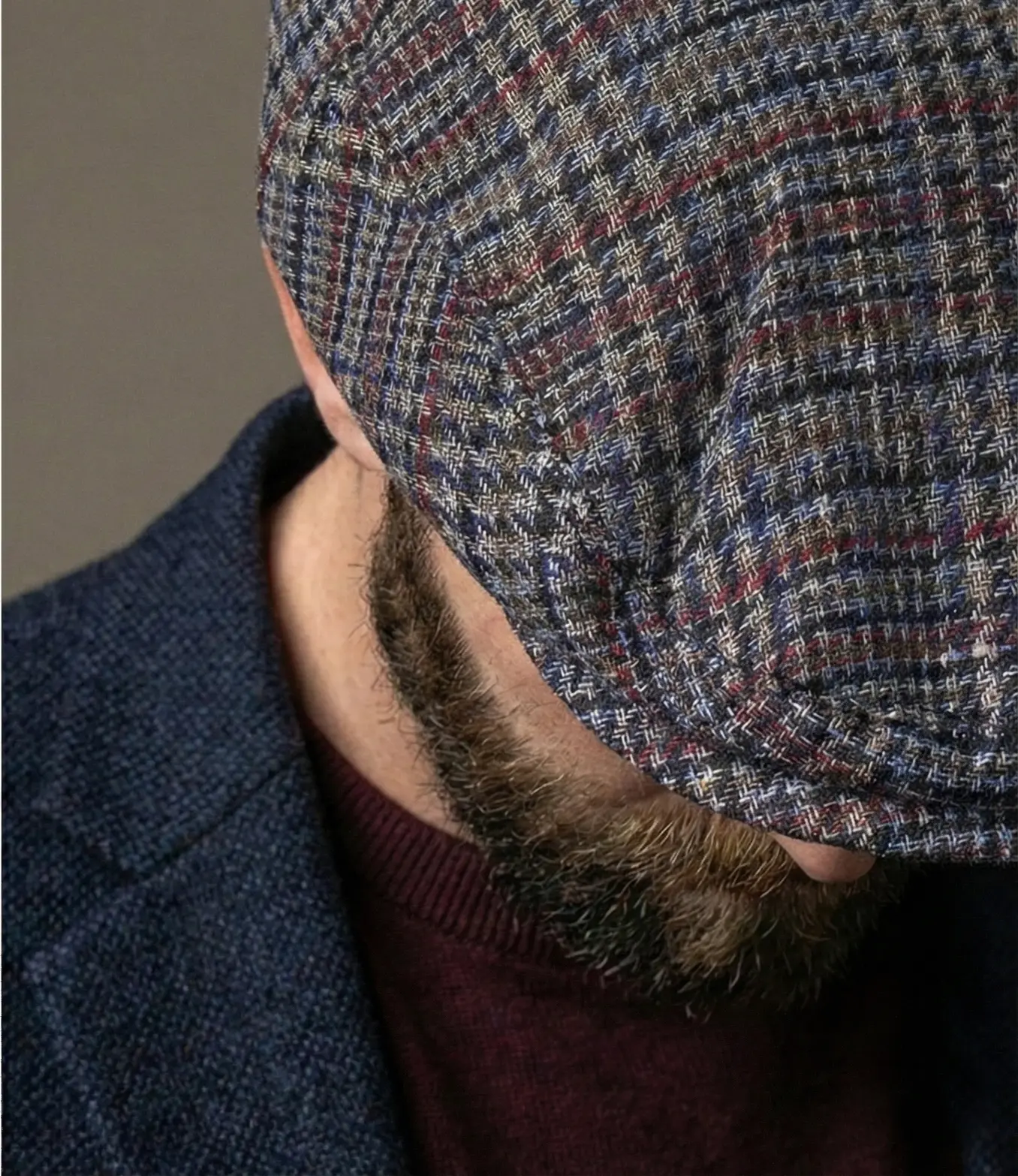 Bay Şapkacı - Klasik Tüvit Dokulu Erkek Kasket Şapka - İngiliz Tarzı Kışlık Şapka