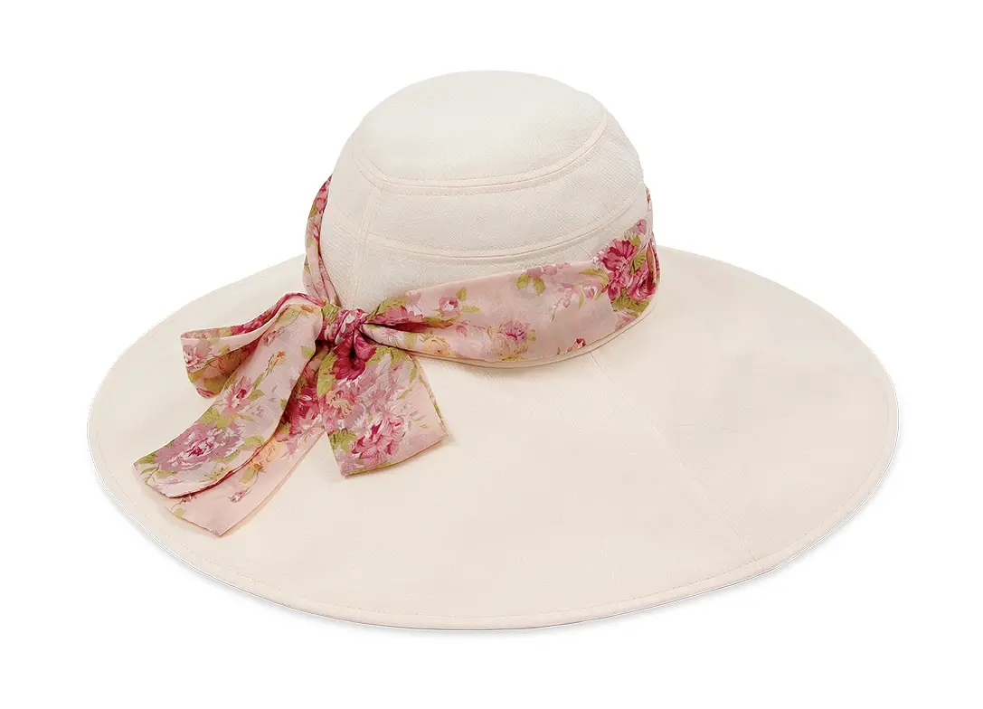 Bay Şapkacı -Geniş kenarlı plaj şapkası-pembe