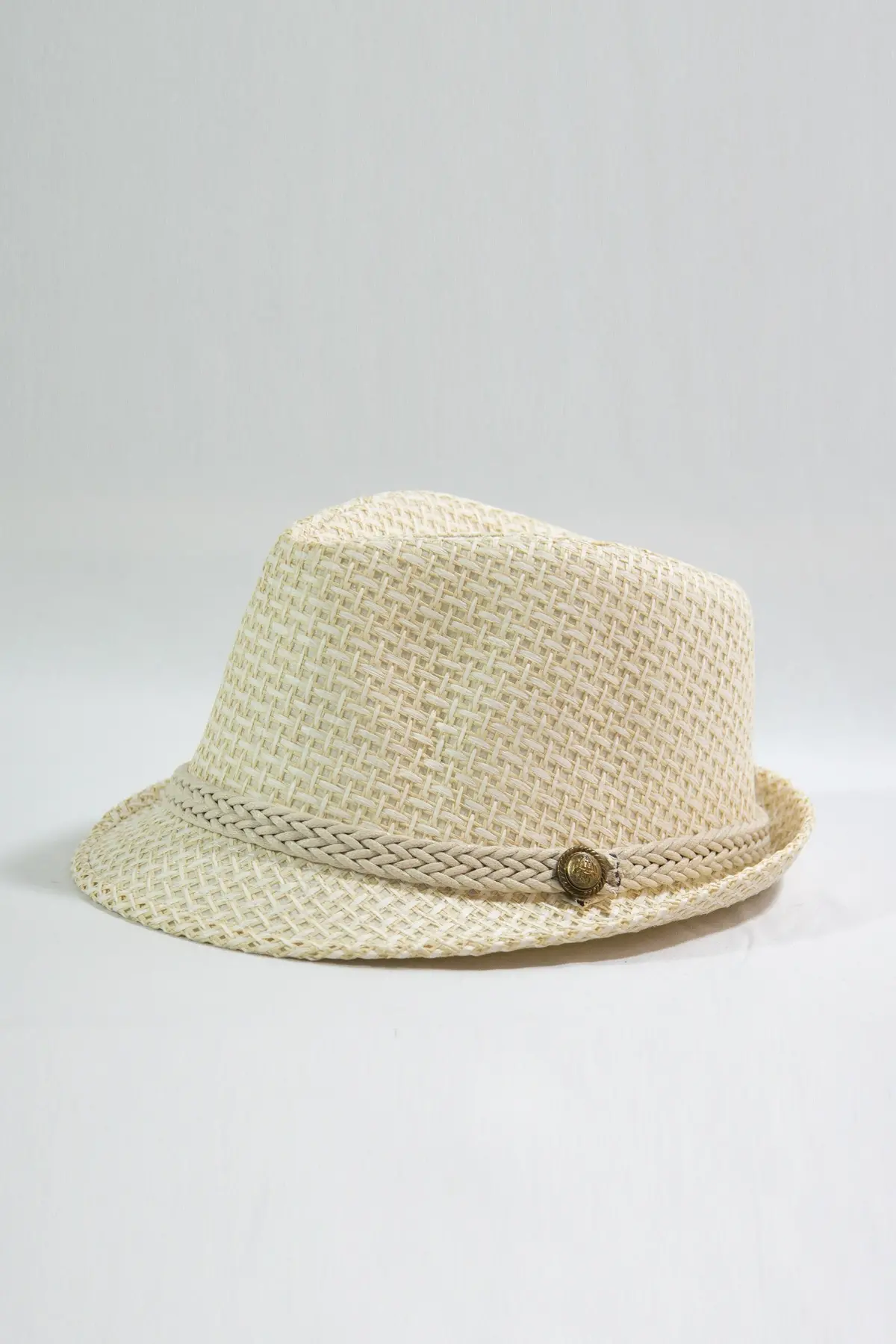 Düğmeli Kadın Fötr Şapka 6252